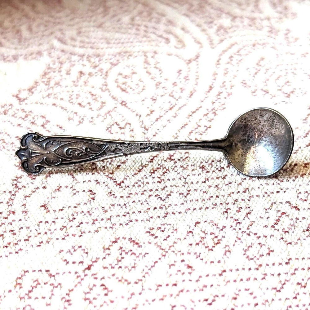 Sterling Silver Salt Spoon Brooch Signed BMCO Sterling - Picture 6 of 6